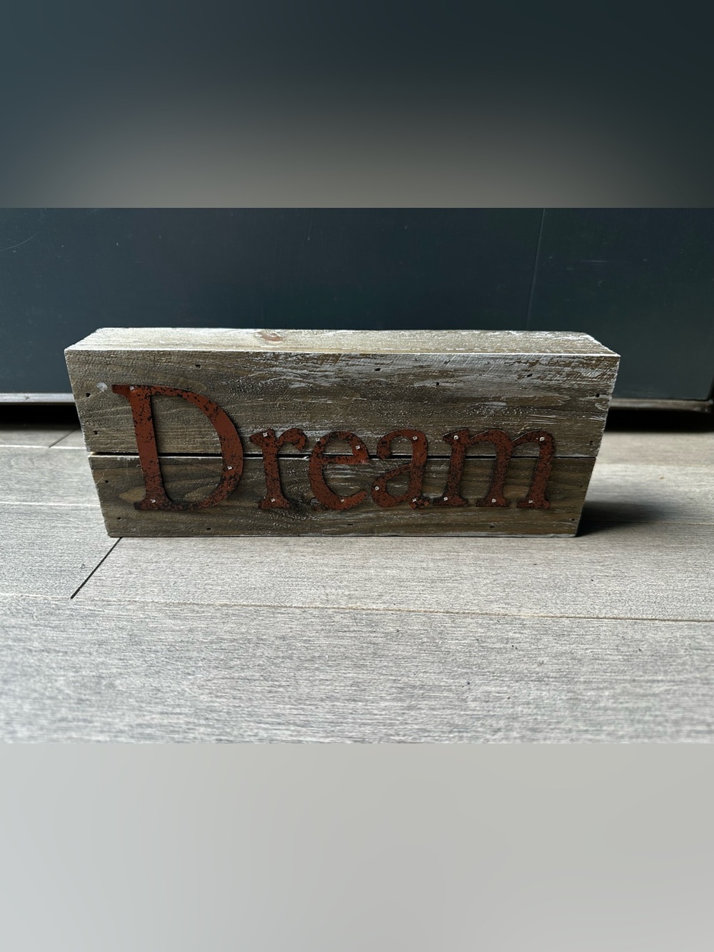 Decorative Wooden Rustic Distressed DREAM Tabletop Home Decor Inspirational Sign
